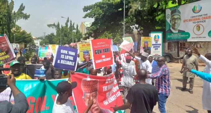 ‘Consider north-west votes’ — pro-Yari group protests at APC HQ