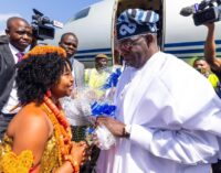 PHOTOS: Tinubu arrives Rivers to inaugurate Wike’s projects