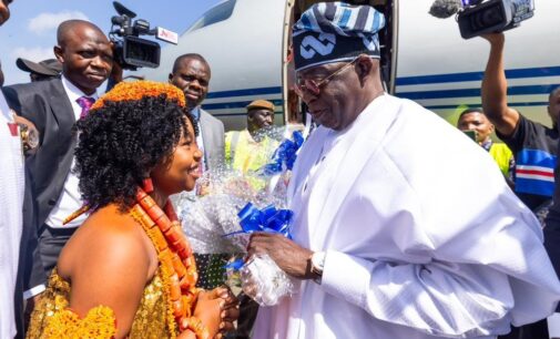 PHOTOS: Tinubu arrives Rivers to inaugurate Wike’s projects