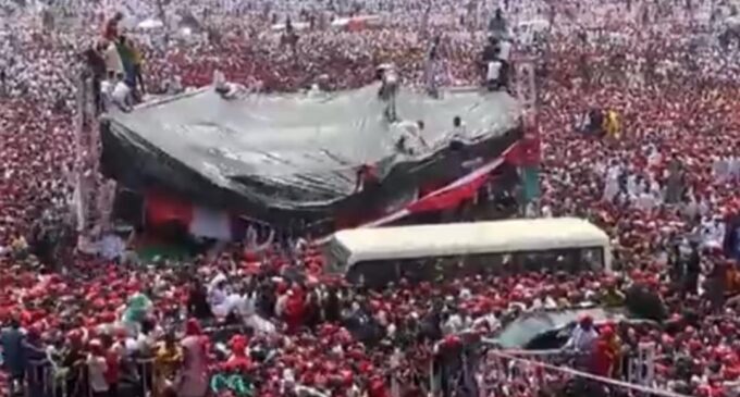Drama as podium roof collapses during inauguration of Kano governor