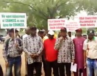 JOHESU protests in Abuja over ‘unpaid hazard allowance, discrimination’