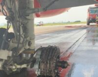 Max Air aircraft crash-lands in Abuja airport after tyre bursts into flames