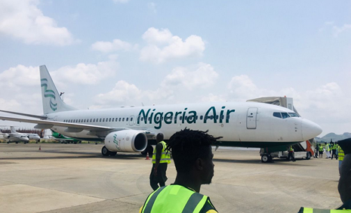 Nigeria Air plane finally lands in Abuja