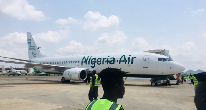 Nigeria Air plane finally lands in Abuja