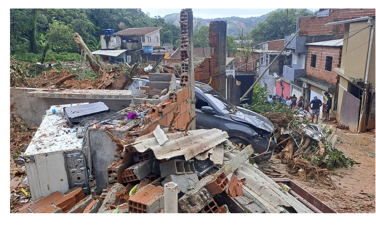 Flood and landslides in Sao Paulo state, Brazil, February 2023. Photo Credit: Defesa Civil.