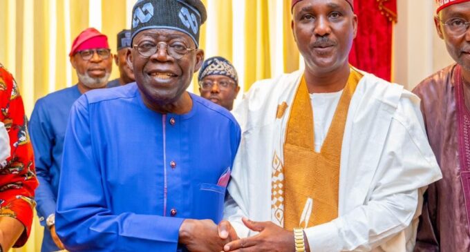 PHOTOS: Abbas, APC’s anointed candidate for speakership, meets Tinubu in Abuja