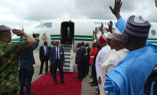 PHOTOS: Tinubu departs Nigeria for financial pact summit in France