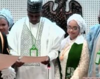 EXTRA: Drama as Abbas’ wives jostle for recognition during swearing-in ceremony