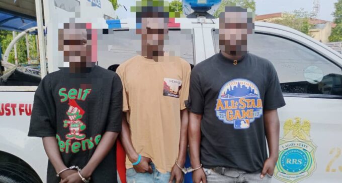 Three arrested as police recover ‘one-chance vehicle’ in Lagos