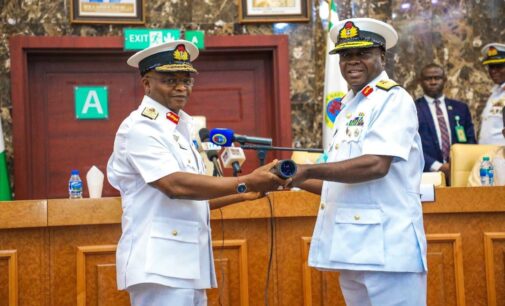 PHOTOS: Awwal Gambo hands over to new naval chief Ogalla