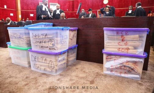 PHOTOS: Obi present as LP tenders exhibits from eight states before tribunal