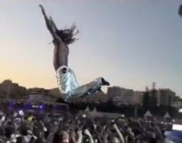 WATCH: Asake jumps into crowd, lands on floor at Afro Nation Portugal