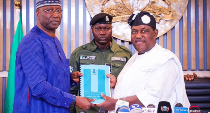 PHOTOS: Boss Mustapha, former SGF, hands over to Akume