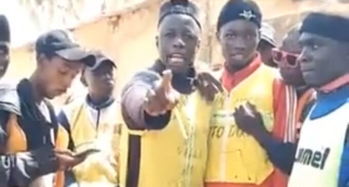 TRENDING VIDEO: ‘Motorcyclists in Cameroon’ protest Nigeria’s removal of petrol subsidy