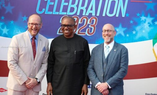 PHOTOS: Peter Obi, Adeleke, Momodu turn up at US independence day celebration in Lagos