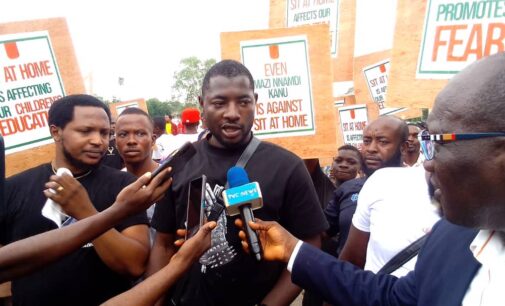 Enugu youths protest IPOB sit-at-home, say ‘it’s engineered by misguided Nigerian in Finland’