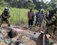 Troops uncover illegal refinery in Delta — days after NNPC uncloaked 240