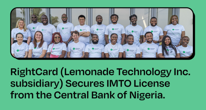 RightCard secures IMTO license from the Central Bank of Nigeria