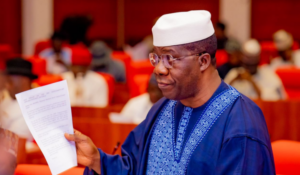 Opeyemi Bamidele, majority leader of the senate