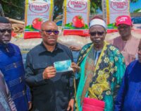 PHOTOS: Obi celebrates 62nd birthday in Plateau, donates food items to IDP camps