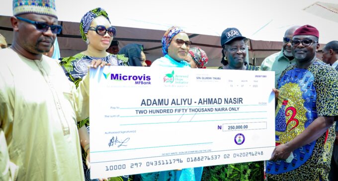 Remi Tinubu donates N250k to each household affected by flood in Abuja estate