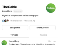 TheCable is on Threads… here’s how you can follow us