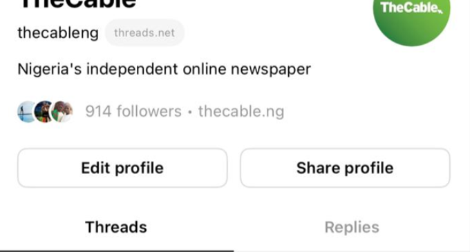 TheCable is on Threads… here’s how you can follow us