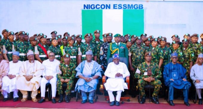 Tinubu visits Nigerian troops in Guinea-Bissau, says ‘we’re committed to global peace’