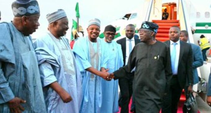 Nigerians knock Tinubu over red carpet reception by ex-governors at airports