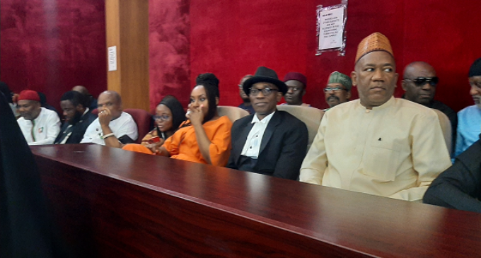 PHOTOS: Chimamanda accompanies Peter Obi, Datti to tribunal