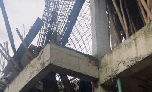 Construction workers escape death as two-storey building collapses in Lagos