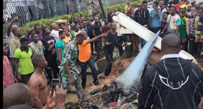 Two rescued as jet on test flight crashes in Lagos
