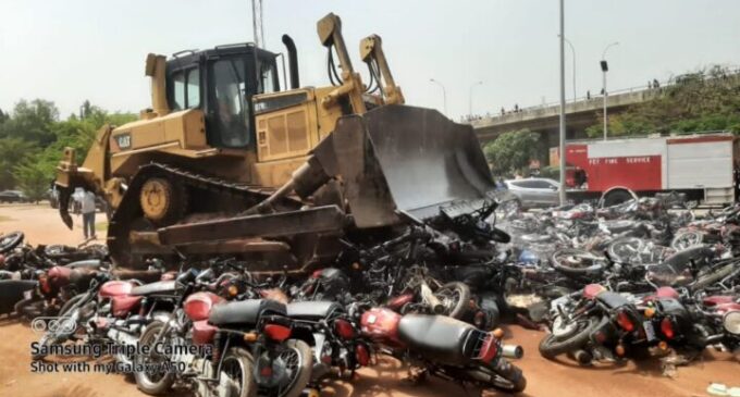 FCTA crushes 400 commercial motorcycles over ‘illegal operation’