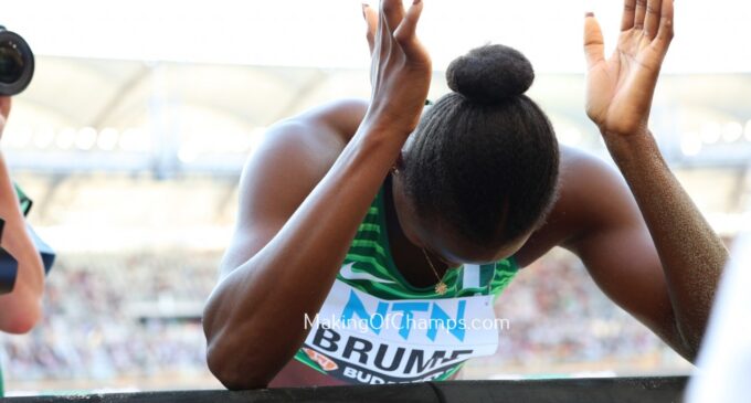 Budapest 2023: Brume misses out on medal as Chukwuma advances to 100m semi-final