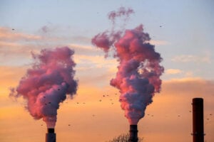 Fossil fuel burning emits carbon into the atmosphere
