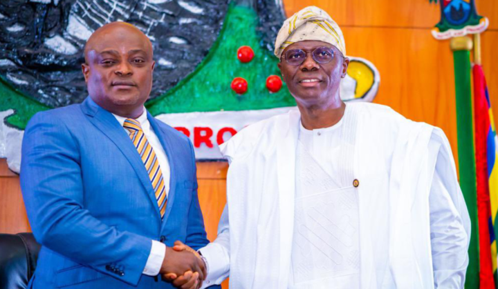 Mudashiru Obasa, speaker of the assembly and Babajide Sanwo-Olu, Lagos state governor