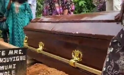 VIDEO: Iyabo Oko buried in Osun amid tears