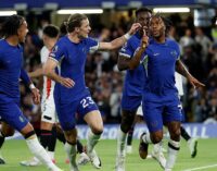 Sterling brace hands Chelsea first EPL win of season