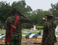 PHOTOS: Defence ministers present as army buries 22 soldiers killed in Niger state