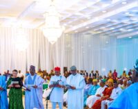 Swearing-in ceremony of ministers-designate begins at Aso Rock