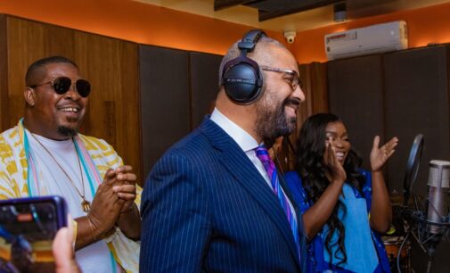 PHOTOS: UK foreign secretary James Cleverly visits Ogidi Studios in Lagos