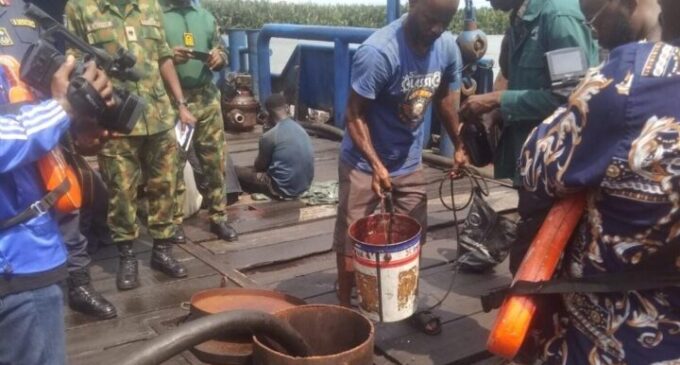 Troops arrest illegal oil vessel, 10 crew members in Rivers