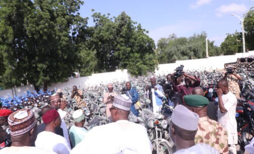 Zulum donates 50 patrol vehicles, 300 motorcycles to security operatives in Borno