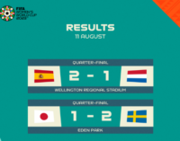 WWC: Spain reach semi-final as Japan crash out