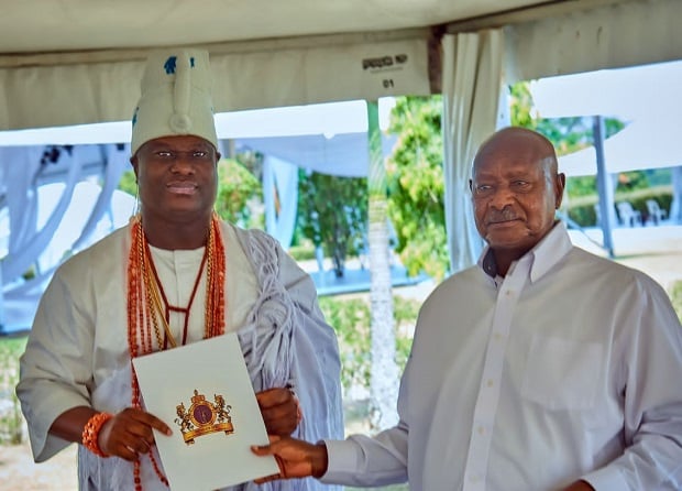 Ooni, Ugandan president meet over socio-economic development in Africa