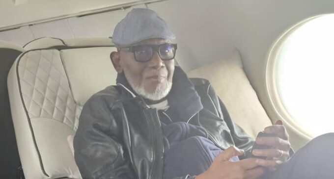 Akeredolu returns to Nigeria after 3 months medical leave in Germany