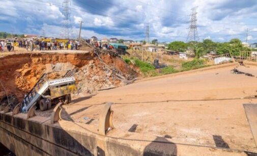 Peter Mbah visits site of collapsed bridge, decries ‘poor maintenance’ of federal roads
