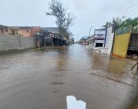 Flood sweeps motorcyclist away during heavy rainfall in Lagos