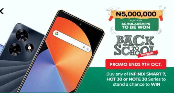 Infinix’s Back-to-School raffle – N5,000,000 worth of scholarships up for grabs