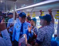 PHOTOS: Sanwo-Olu joins passengers for inaugural ride of Lagos blue rail